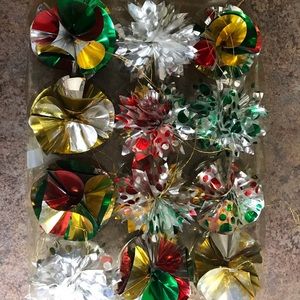 12 mid century Christmas ornaments